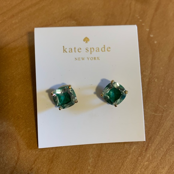 Kate Spade Green Square Stud Earrings - Picture 5 of 6